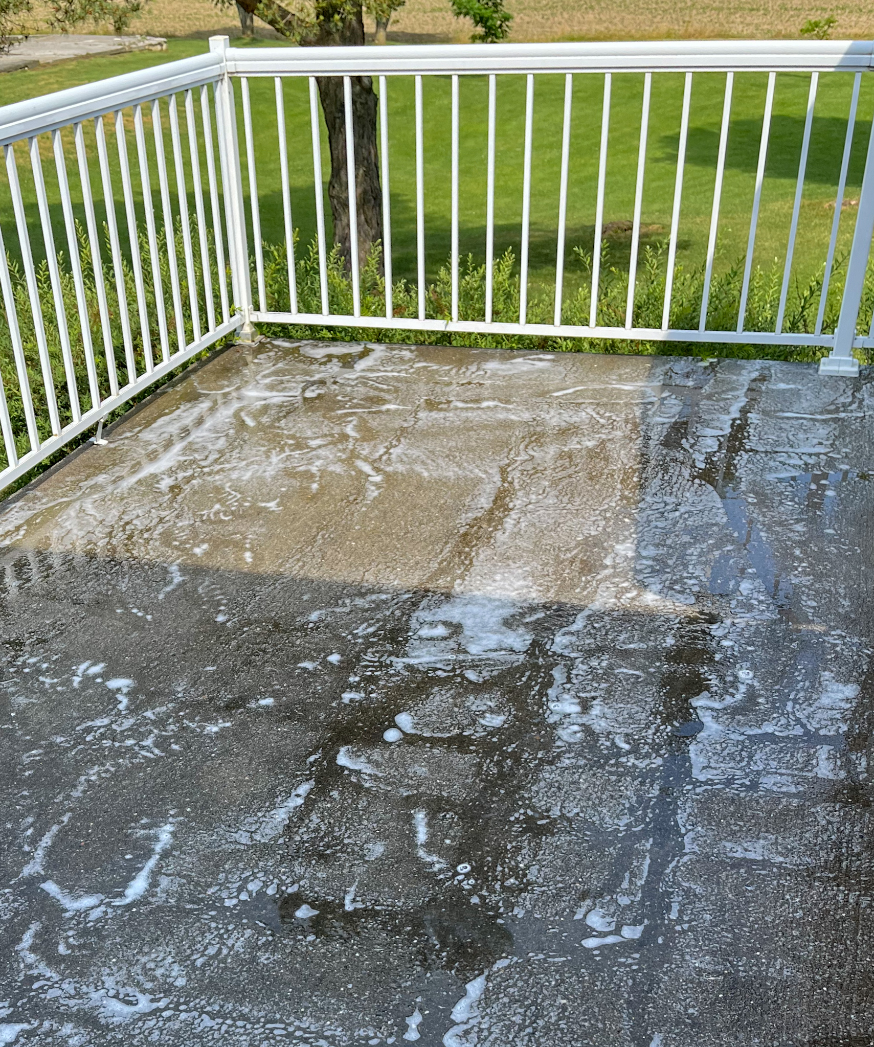 Balcon avant nettoyage